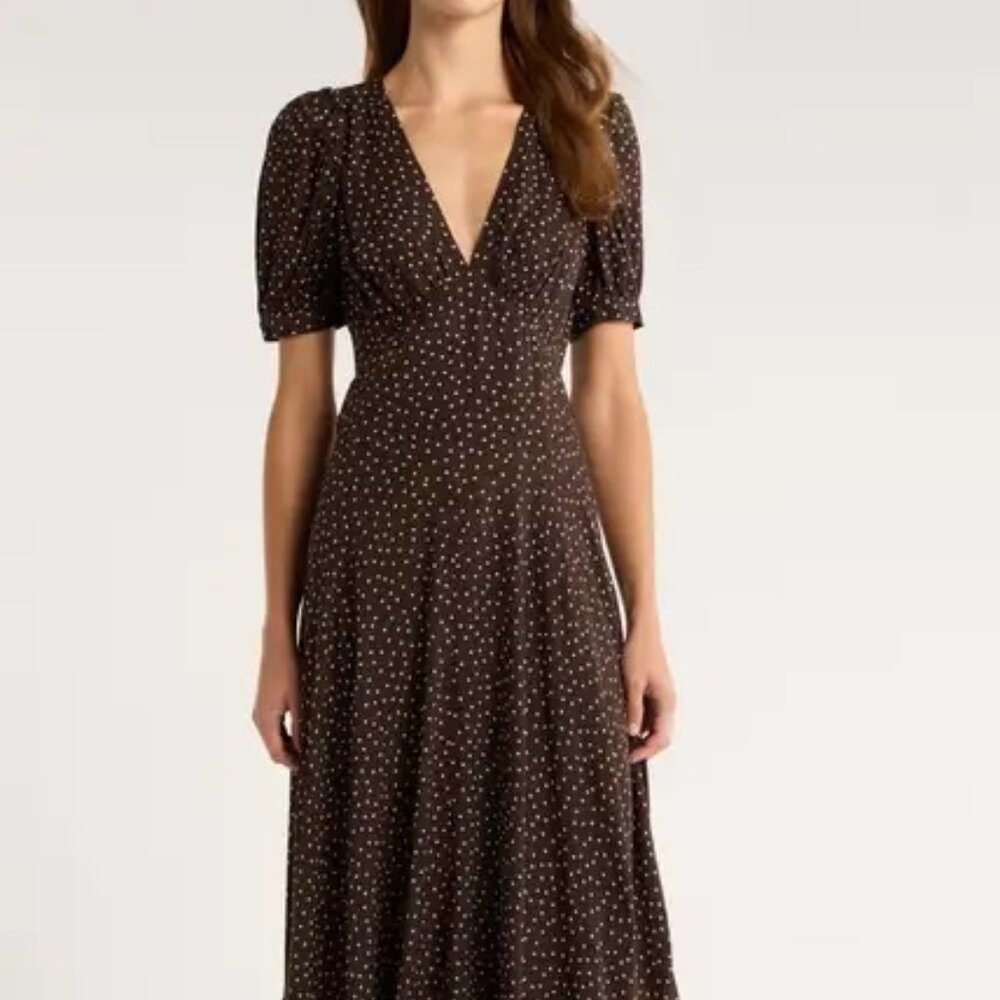 Reformation Naira Puff Sleeve Maxi Dress Like New